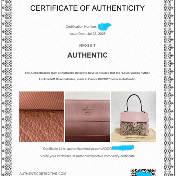 Authentic Louis Vuitton Lockme MM Rose Ballerine Pink w/ Python COA – Rare HTF - Picture 2 of 15